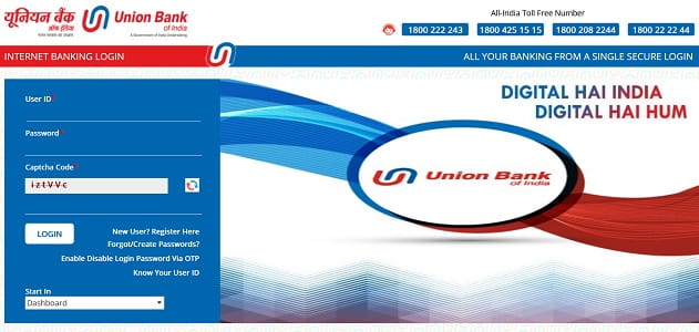 Login to Union Bank Net Banking