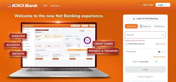ICICI Net Banking: Login, New User Registration, and Password Reset